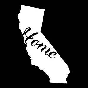 California Home State Vinyl Decal Sticker | Cars Trucks Vans Walls Windows Laptops Cups | White | 5.5 X 3.7 | KCD1931