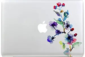 G Ganen Macbook Decal Colors Flower Macbook Sticker Partial Cover Macbook Pro Decal Skin Macbook Air 13 Sticker Macbook Decal