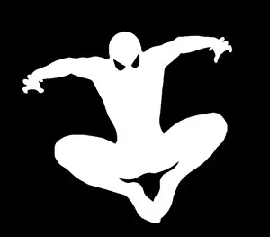 LLI Spiderman | Decal Vinyl Sticker | Cars Trucks Vans Walls Laptop | White | 5.5 x 5 in | LLI1042