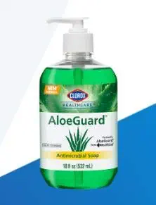 Healthlink AloeGuard 7760 Moisturizing Antimicrobial Soap, 18 oz, Aloe Vera Infused, PCMX, Light Floral Scent (3-Pack)
