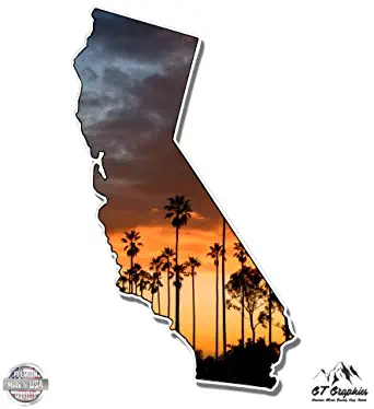 GT Graphics California Sunset - Vinyl Sticker Waterproof Decal