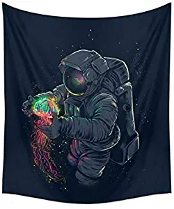 CAMMITEVER Astronaut Wall Hanging Tapestry Outer Space Wall Art Home Decorations for Living Room Bedroom Dorm Decor in 51x60 Inches (51 W by 60" L)
