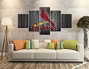 MIAUEN St. Louis Cardinals Wall Decor Posters with Frame Wall Art Canvas Prints Decoration Baseball Team Painting Pictures Ready to Hang(60''Wx32''H)